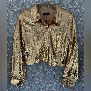 Vici Sparkling Gold Sequin Jacket